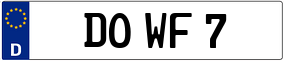 Trailer License Plate